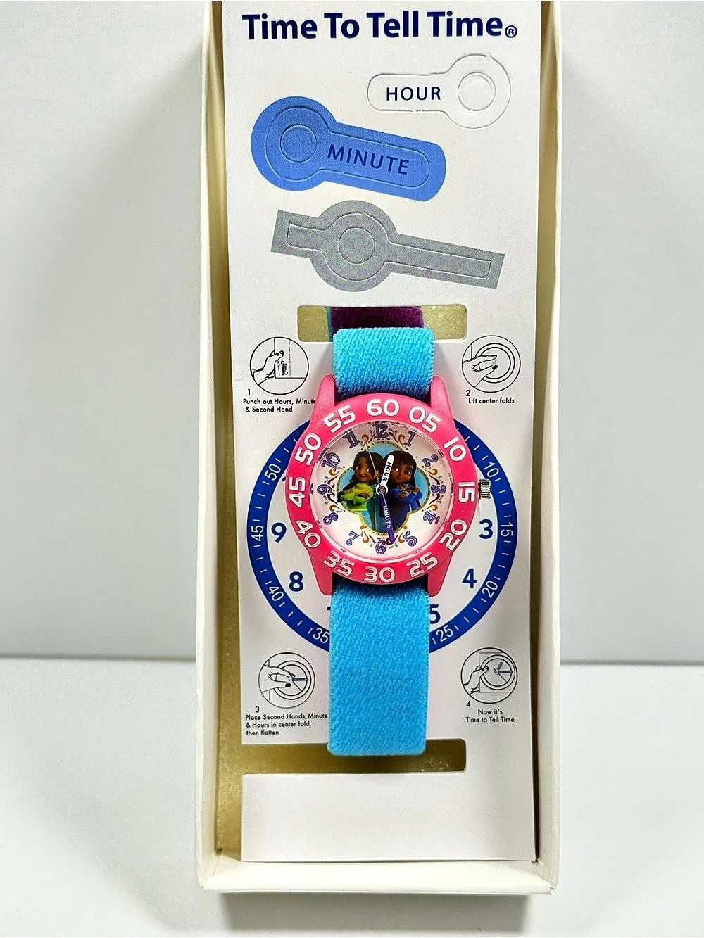 Disney Time To Tell Time Watch Blue & Pink NWT